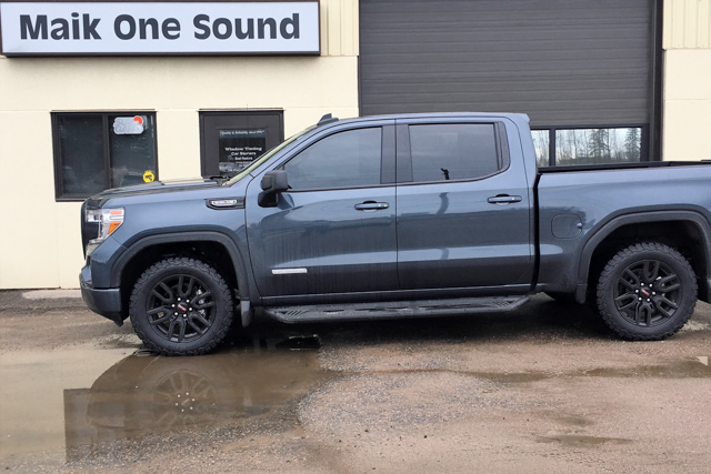 GMC 2019 Sierra with professional window tint in North Bay